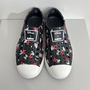 Disney‎ X Native Minnie Mouse Print Slip-On Shoes M3/W5 Black/White Rubber